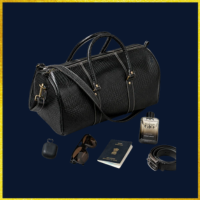 Darchie Duffel Premium Leather Duffel Bag (Crocodile Pattern)